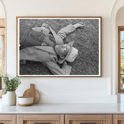 Farmer Resting at National Rice Festival Crowley 1938