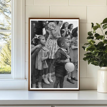 Children Watching Parade at National Rice Festival 1938