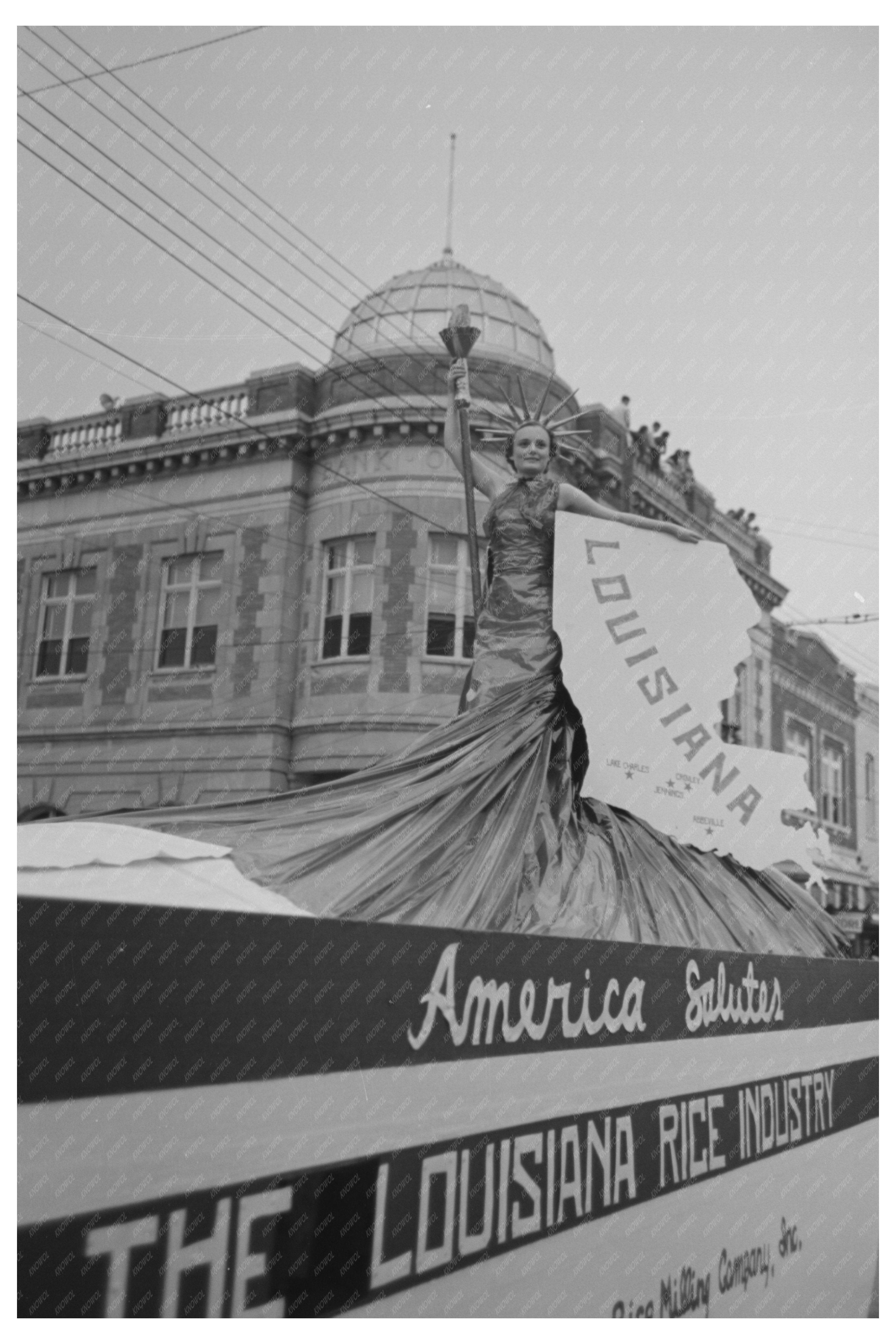 National Rice Festival Parade of Floats 1938 Crowley Louisiana