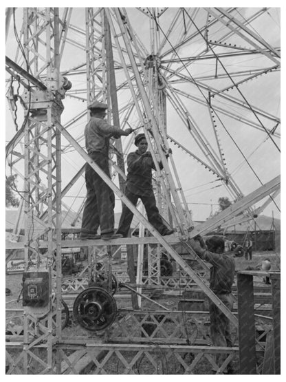 Ferris Wheel Assembly at Donaldsonville State Fair 1938