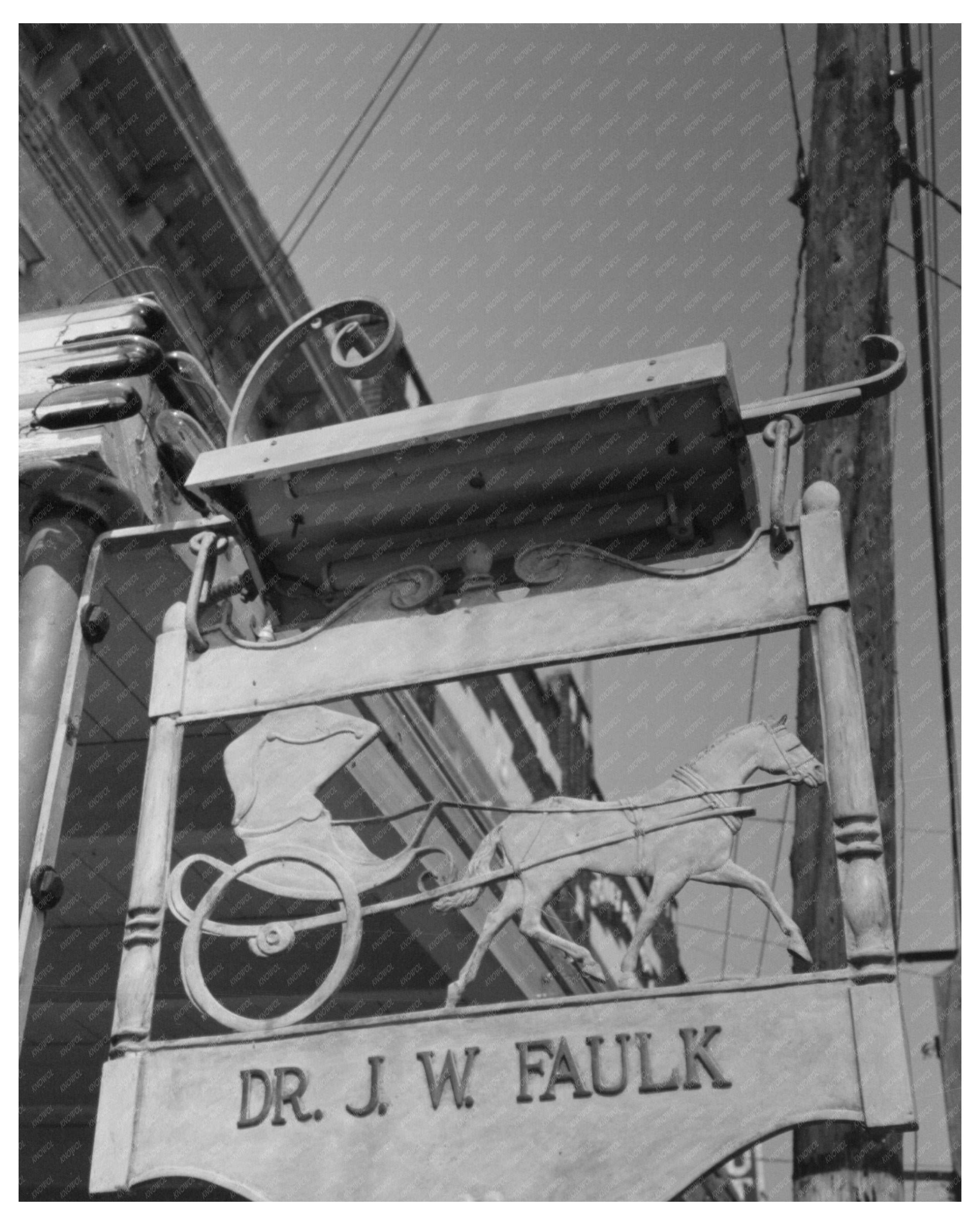 Doctors Office Sign Crowley Louisiana November 1938