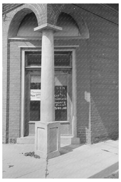 Closed Bank Entrance Scott Louisiana November 1938