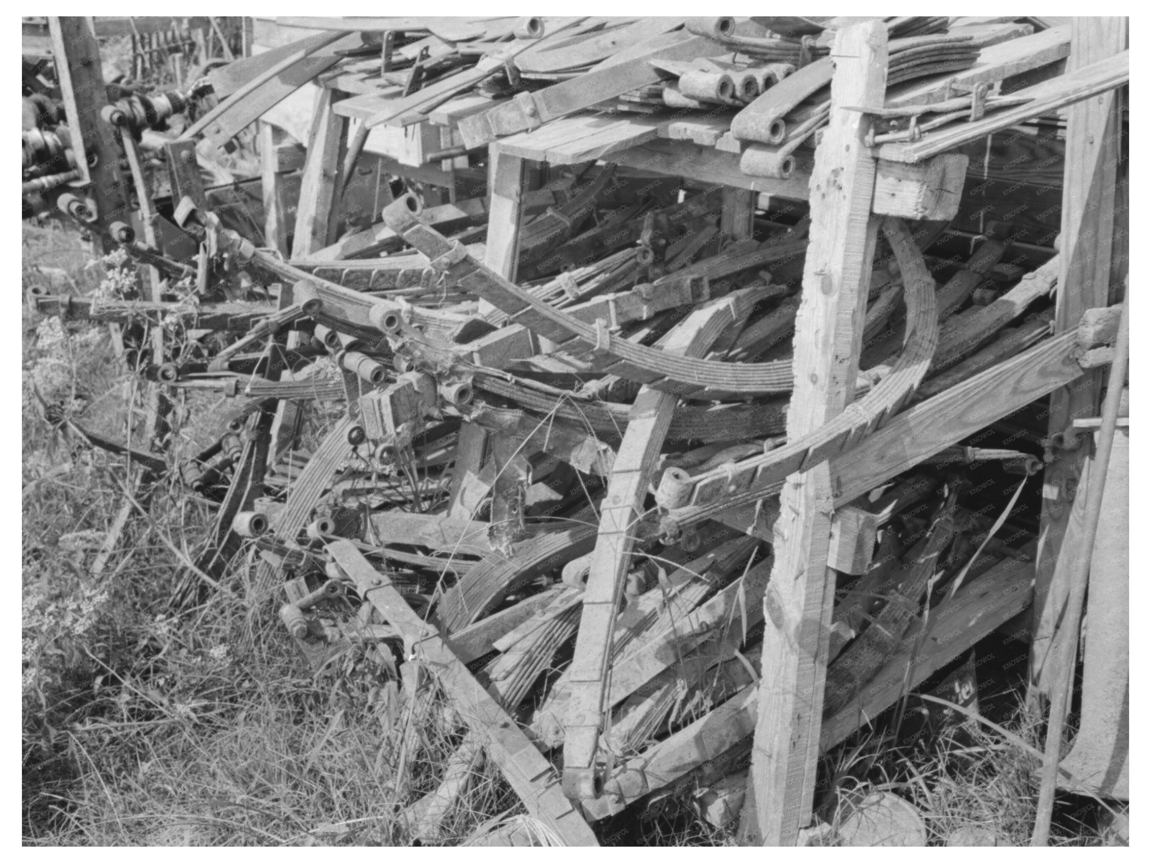 Automobile Springs in Junkyard Abbeville Louisiana 1938