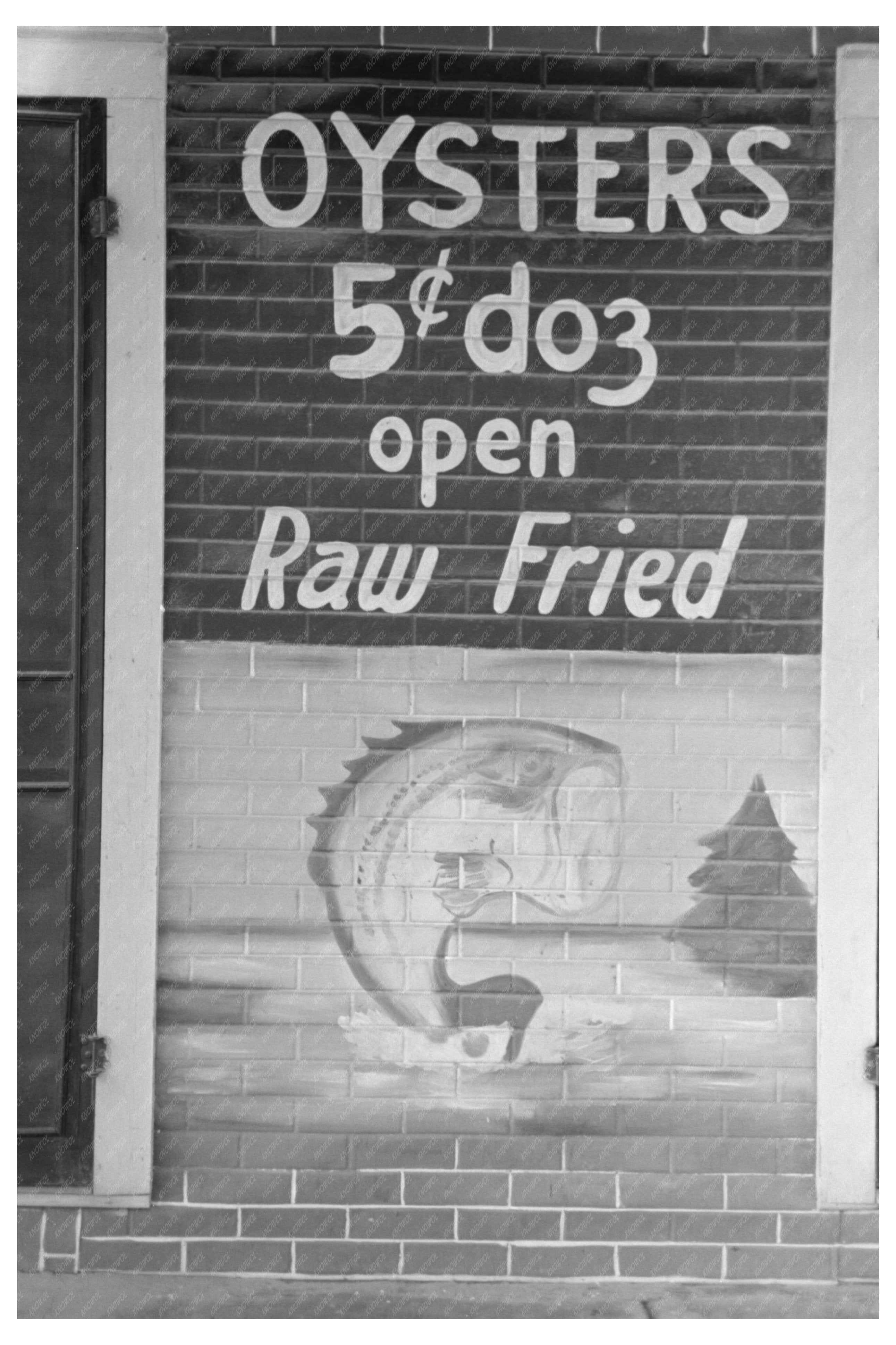 Vintage Store Sign Abbeville Louisiana November 1938