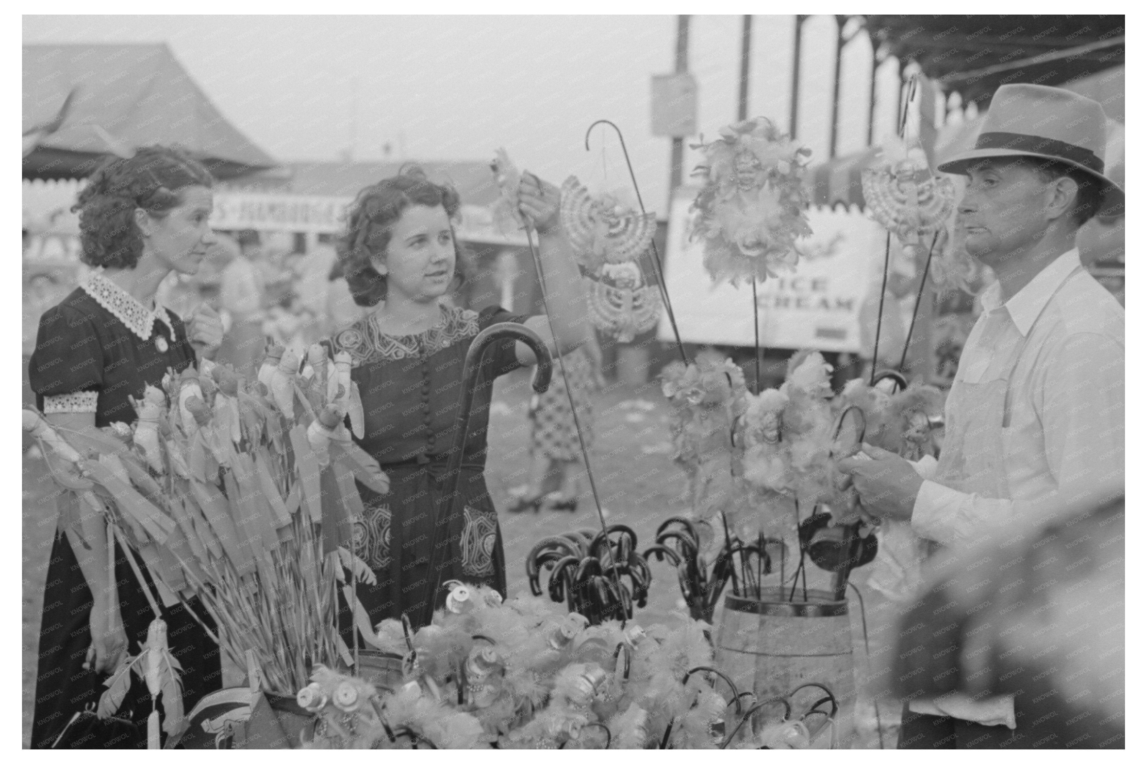 Young Girl Buying Cane at State Fair Louisiana 1938