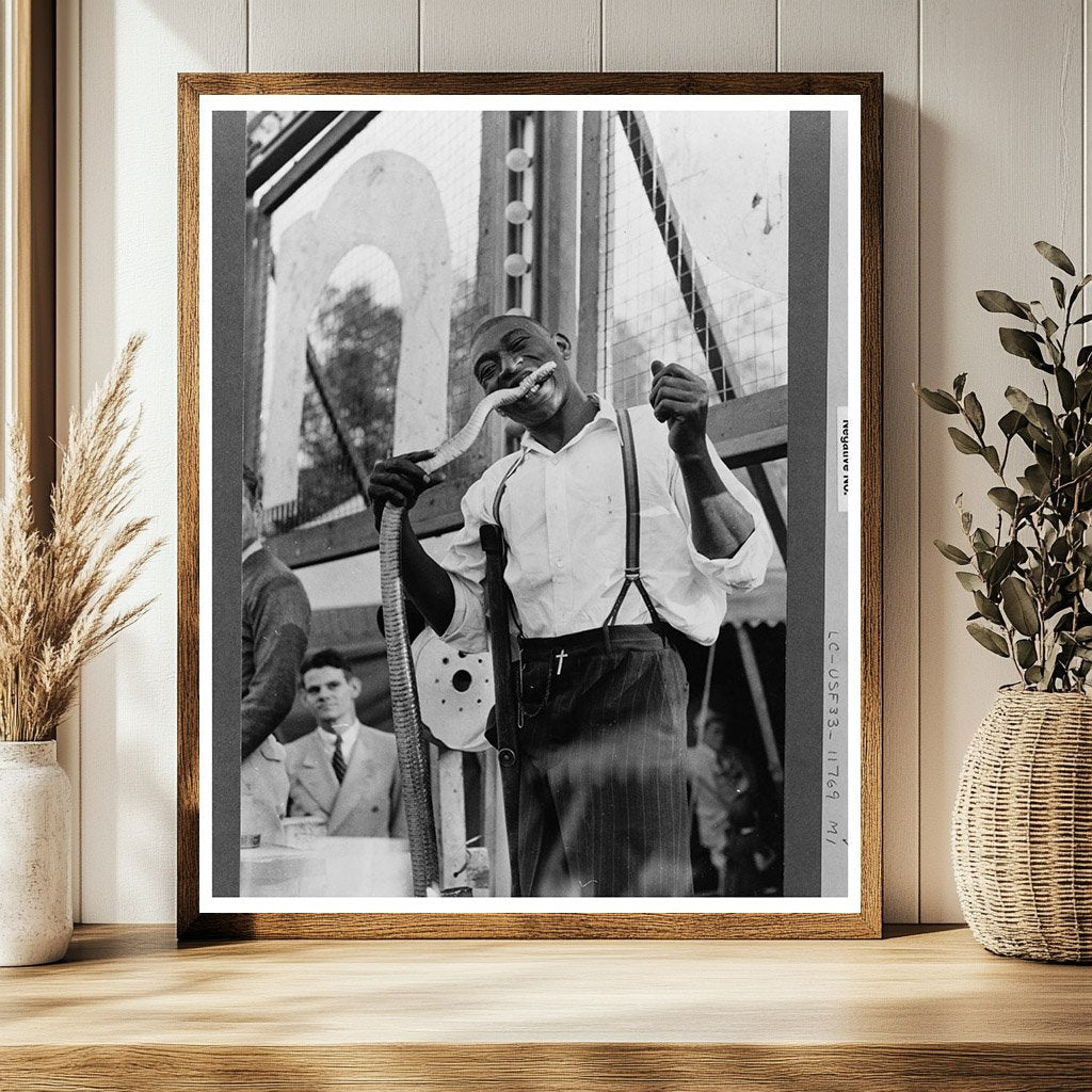 Snake Eater at Sideshow Donaldsonville 1938