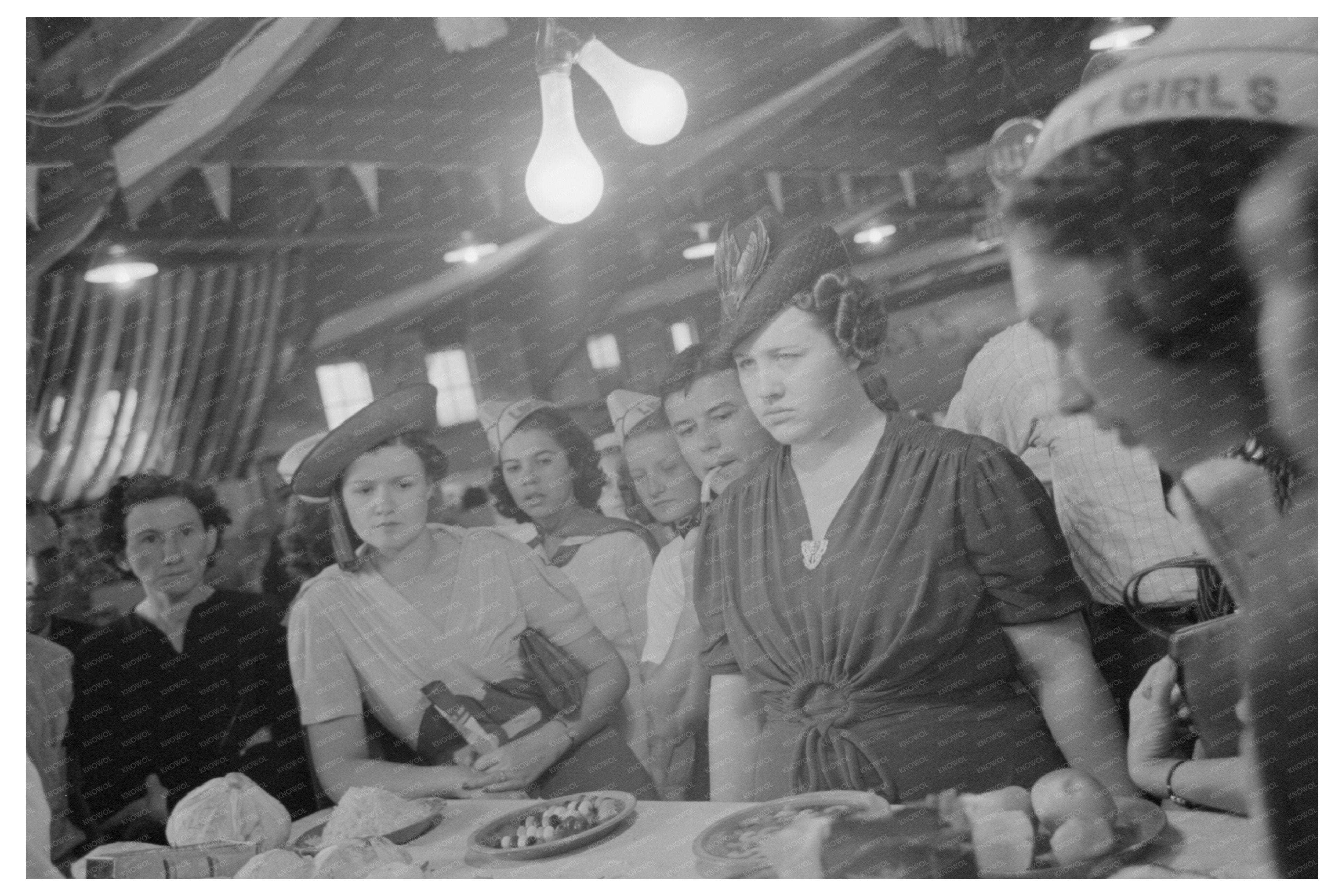 Women Watch Vegetable Shredder at Louisiana State Fair 1938