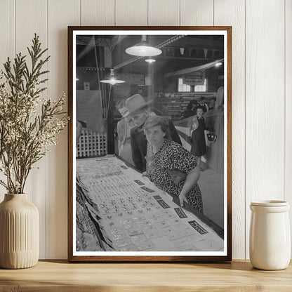 Vintage 1938 Man Woman Examining Jewelry at Louisiana Fair