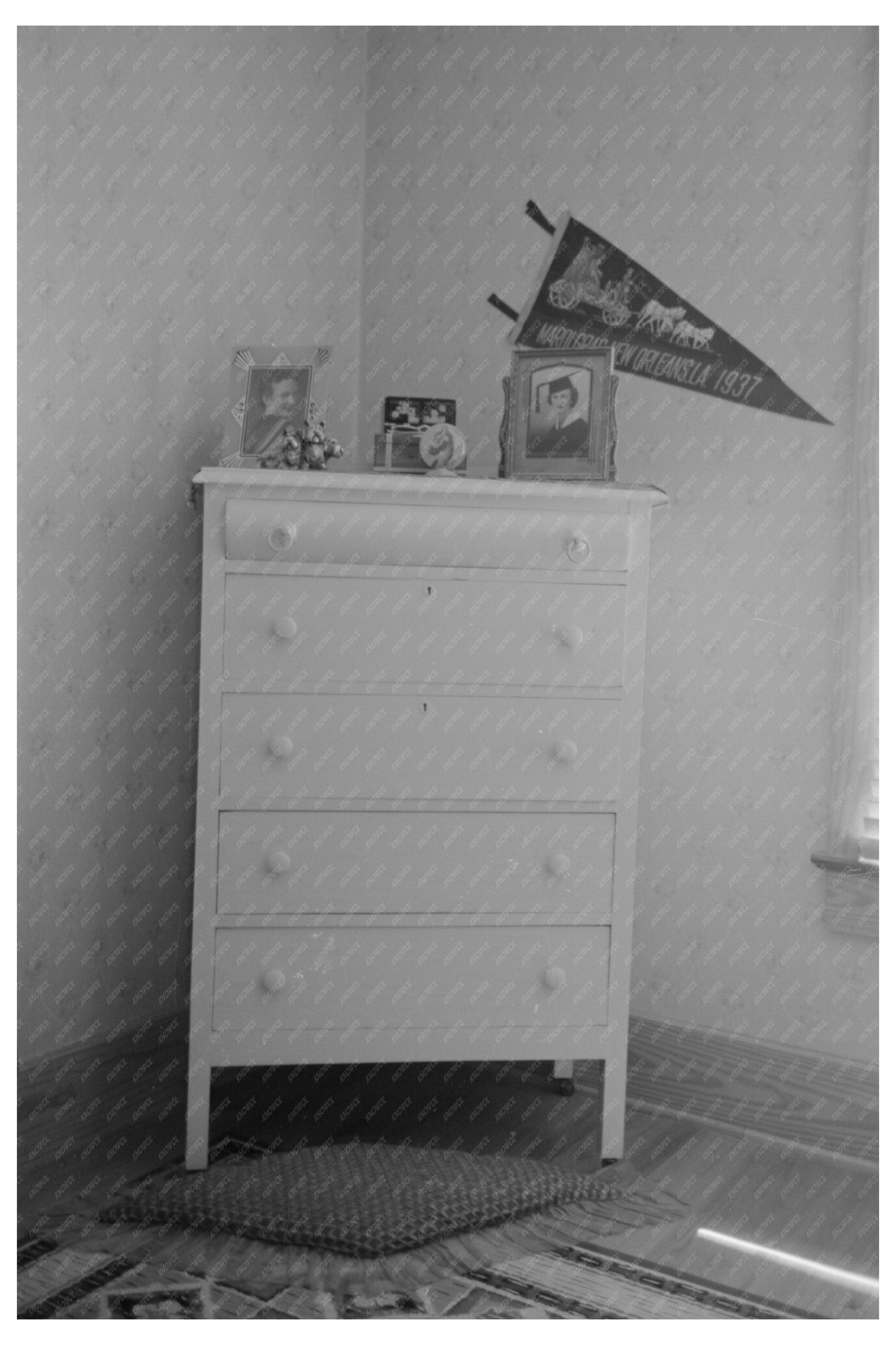 Vintage 1938 Cajun Farmers Daughter Bedroom in Louisiana