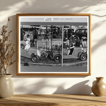 Vintage Automobile Merry-Go-Round in Louisiana 1938