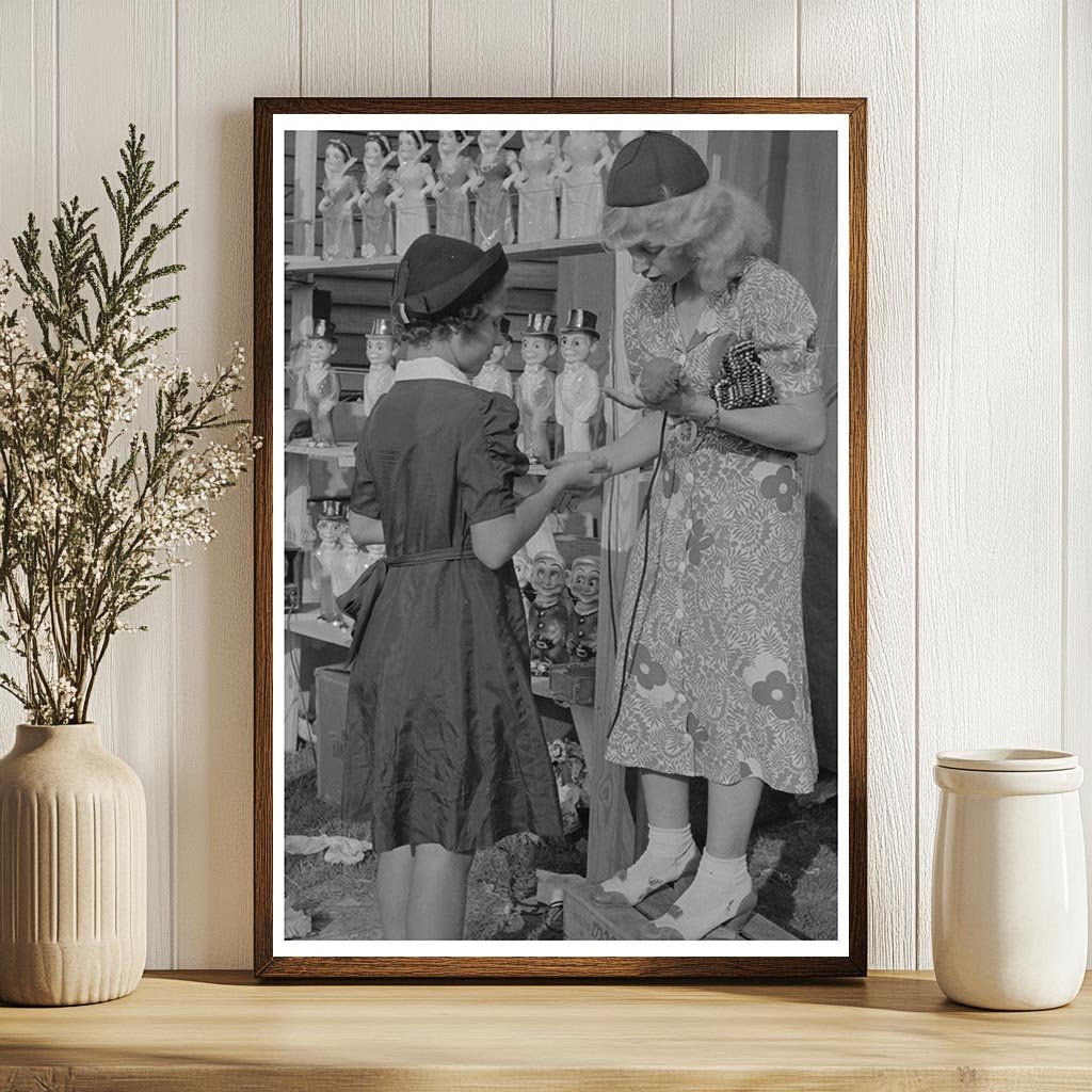 Young Girl Buying Doll at Louisiana State Fair 1938