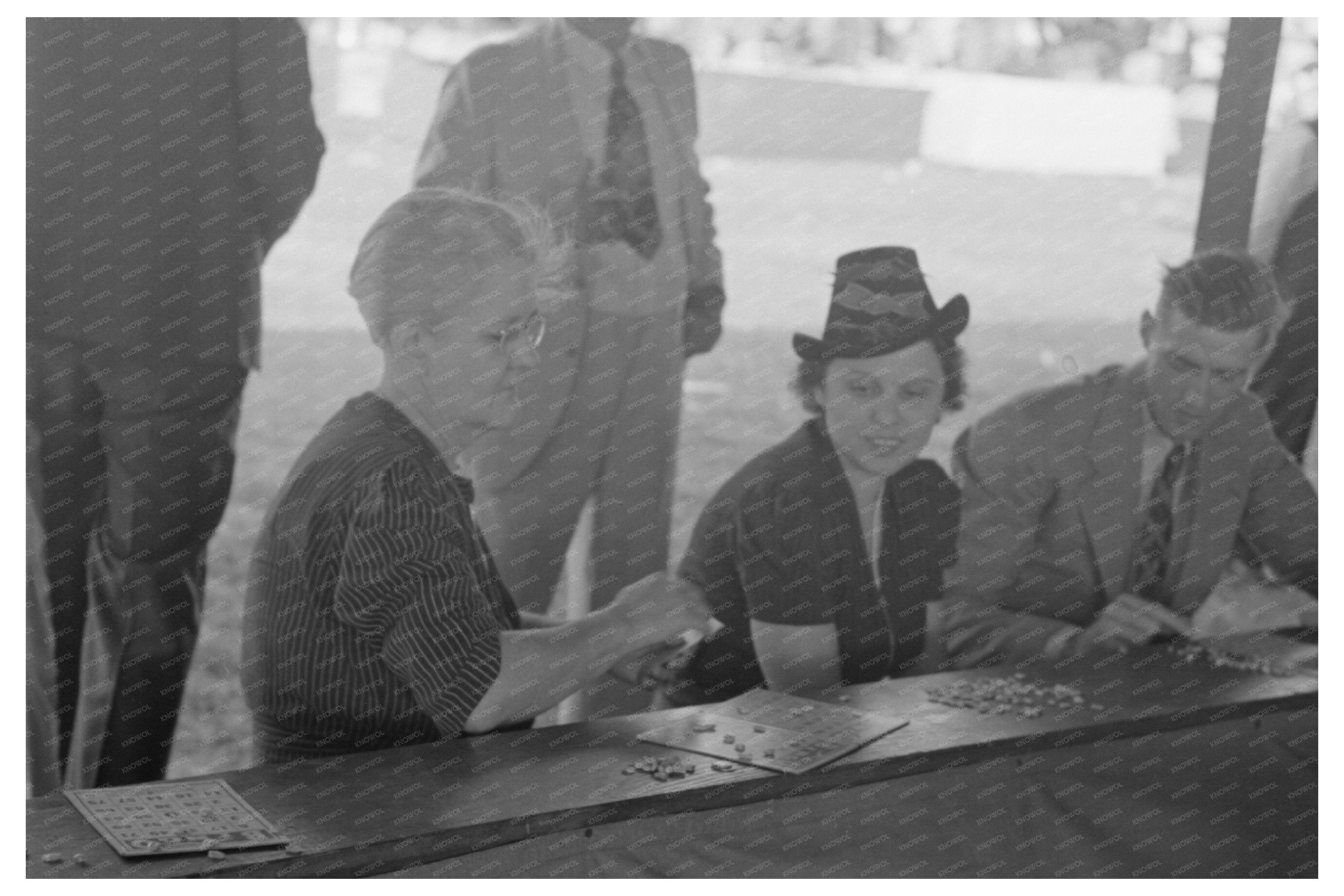 Women Playing Bingo at State Fair Louisiana 1938