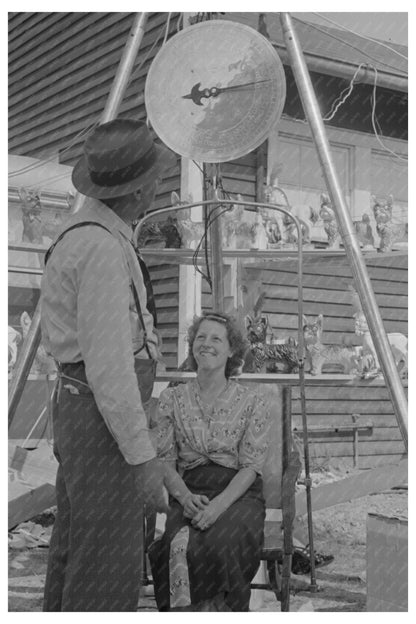 Vintage 1938 Woman Weighed at Donaldsonville State Fair