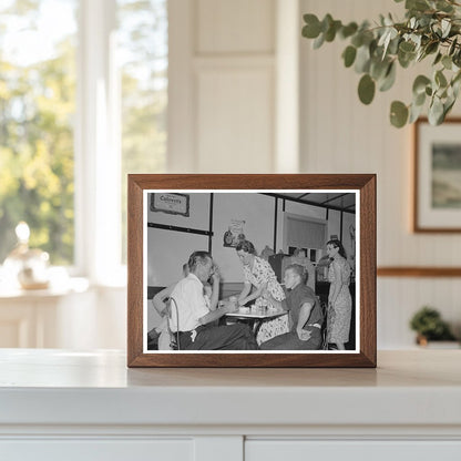 Barroom Scene in Pilottown Louisiana 1938 Vintage Photo