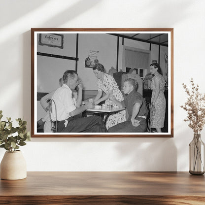 Barroom Scene in Pilottown Louisiana 1938 Vintage Photo