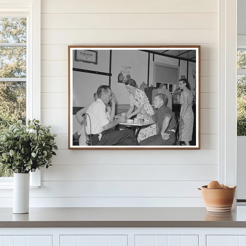 Barroom Scene in Pilottown Louisiana 1938 Vintage Photo