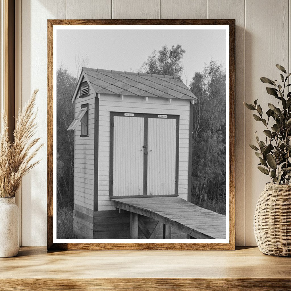 Vintage Privy Next to Barroom in Pilottown Louisiana 1938
