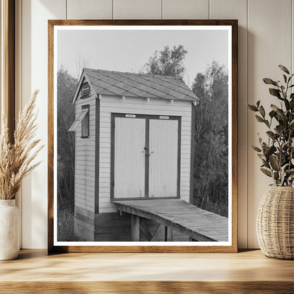 Vintage Privy Next to Barroom in Pilottown Louisiana 1938