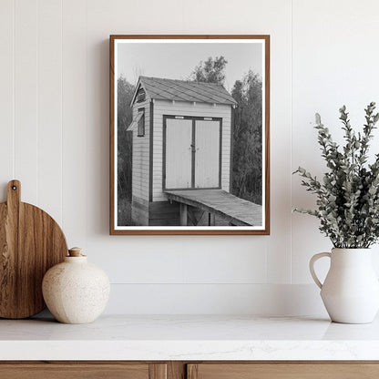 Vintage Privy Next to Barroom in Pilottown Louisiana 1938