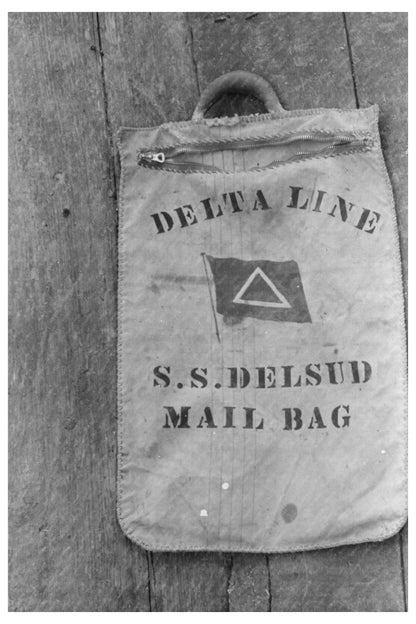 Mail Bag on Dock in Pilottown Louisiana 1938