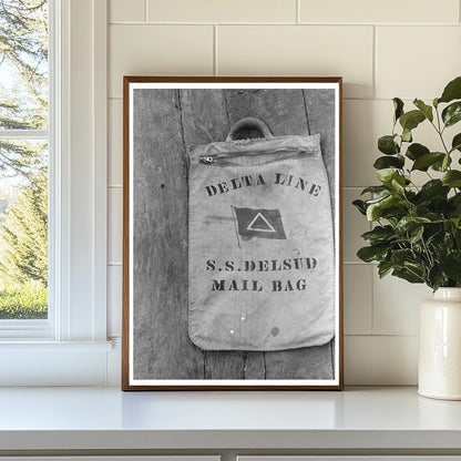 Mail Bag on Dock in Pilottown Louisiana 1938