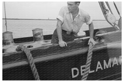 Tugboat Deck Hand in Burrwood Louisiana September 1938