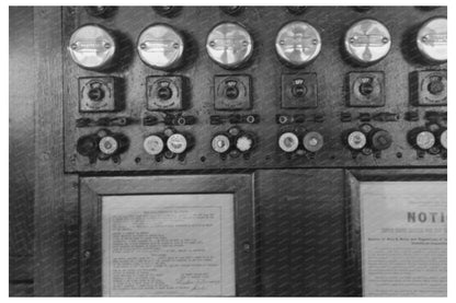 Wheelhouse of U.S. Engineers Tugboat Louisiana 1938