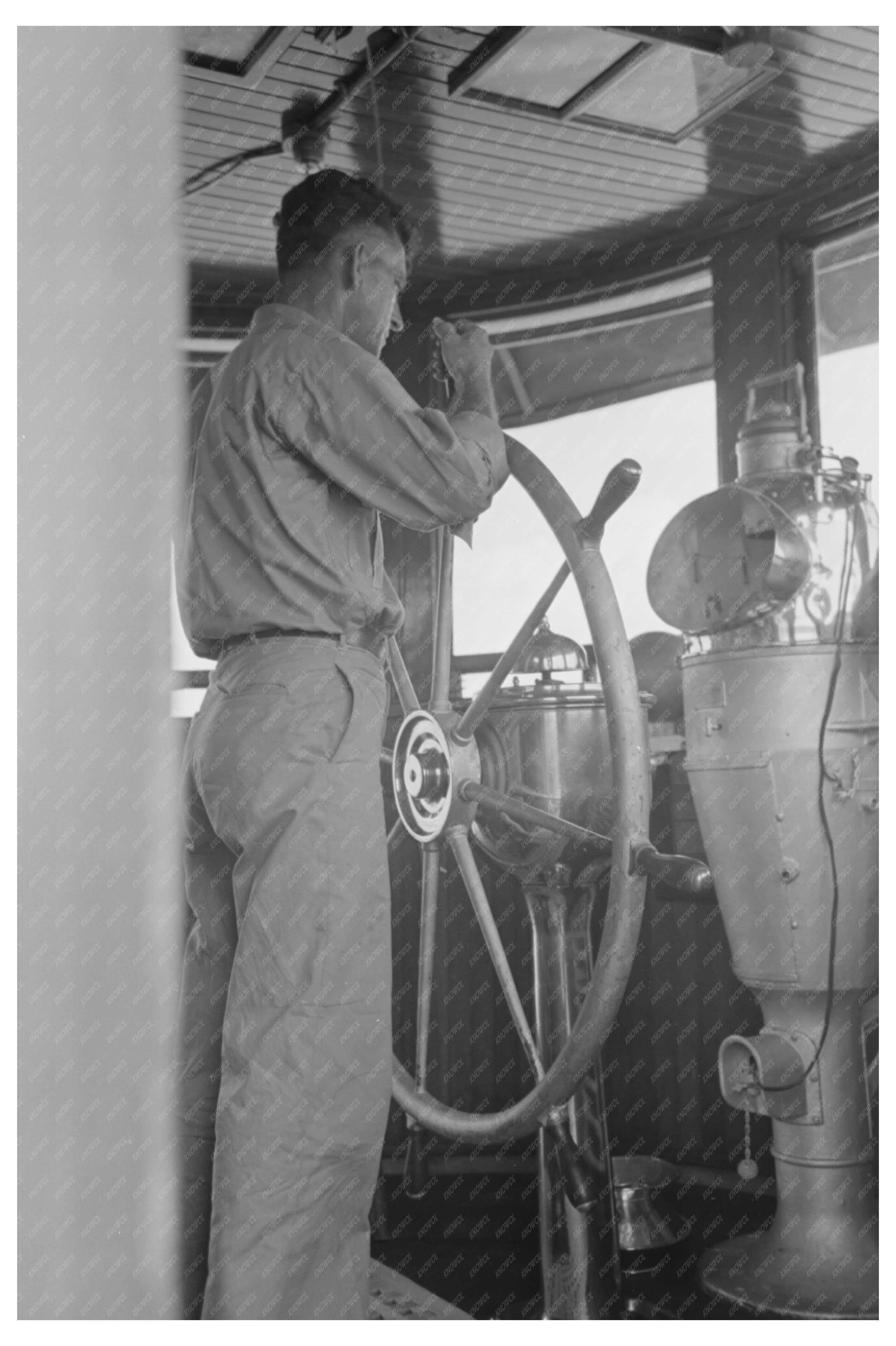 Tugboat Captain on Lower Mississippi River 1938