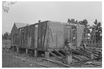 Vintage 1938 House Wall in Edgard Louisiana Construction Details