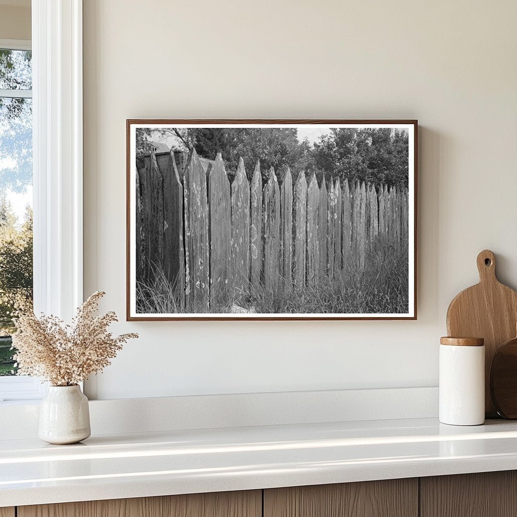 Vintage Picket Fence in Paulina Louisiana 1938