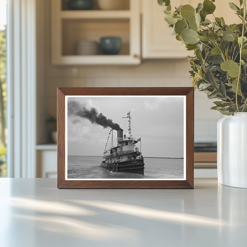 U.S. Engineers Tugboat Burrwood Louisiana September 1938