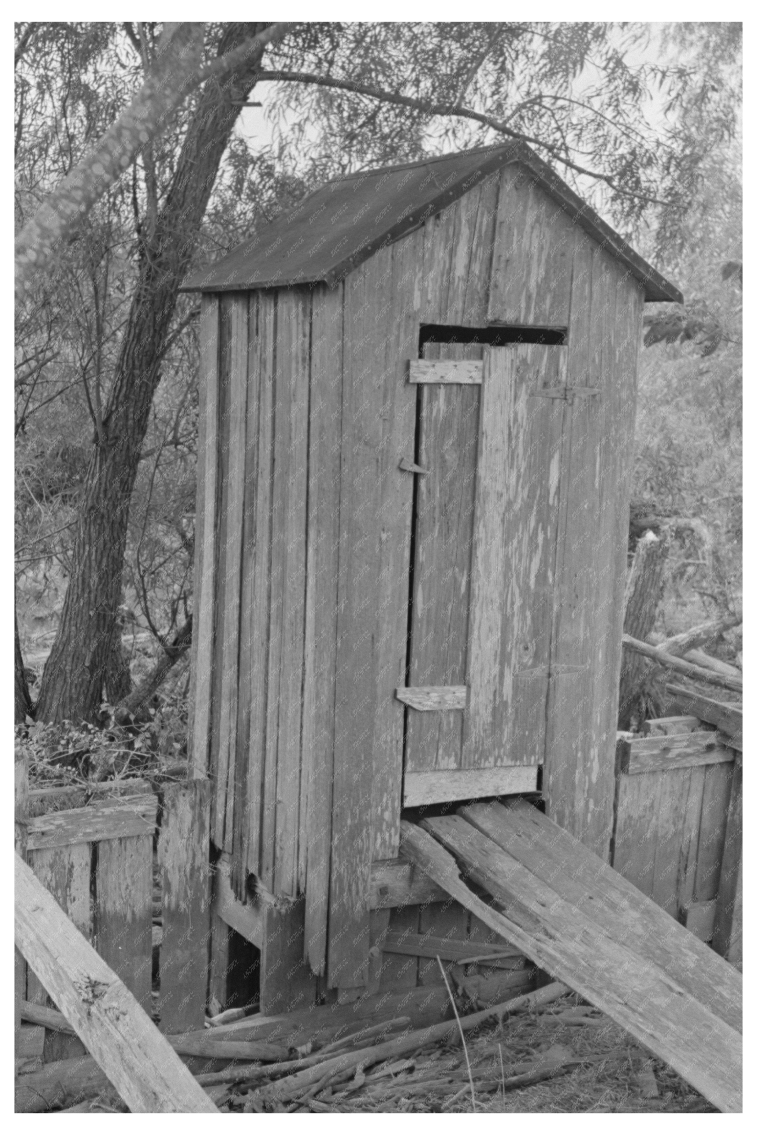 Vintage Waterfront Privy in Olga Louisiana 1938