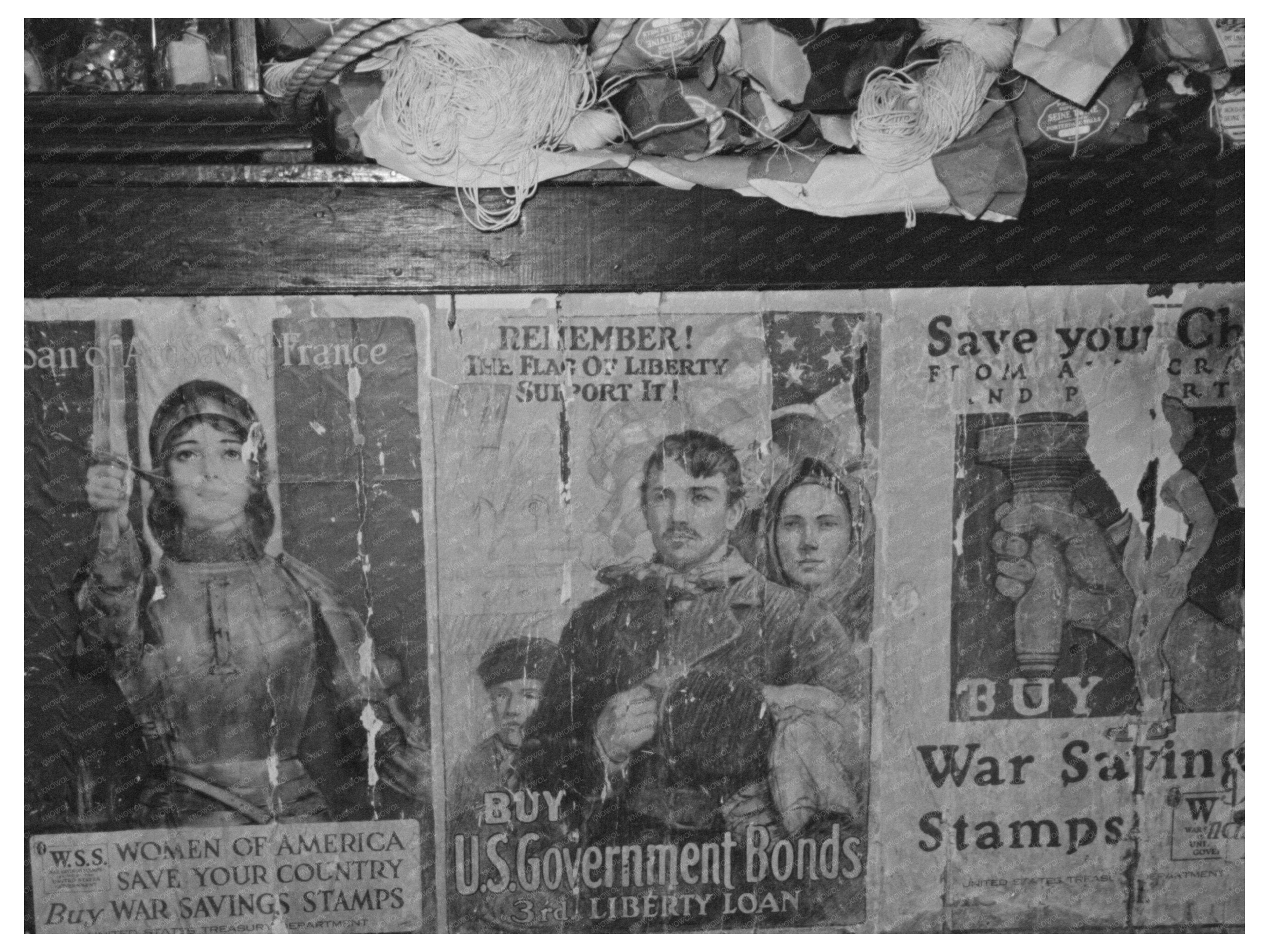 Liberty Loan Posters in Olga Louisiana 1938