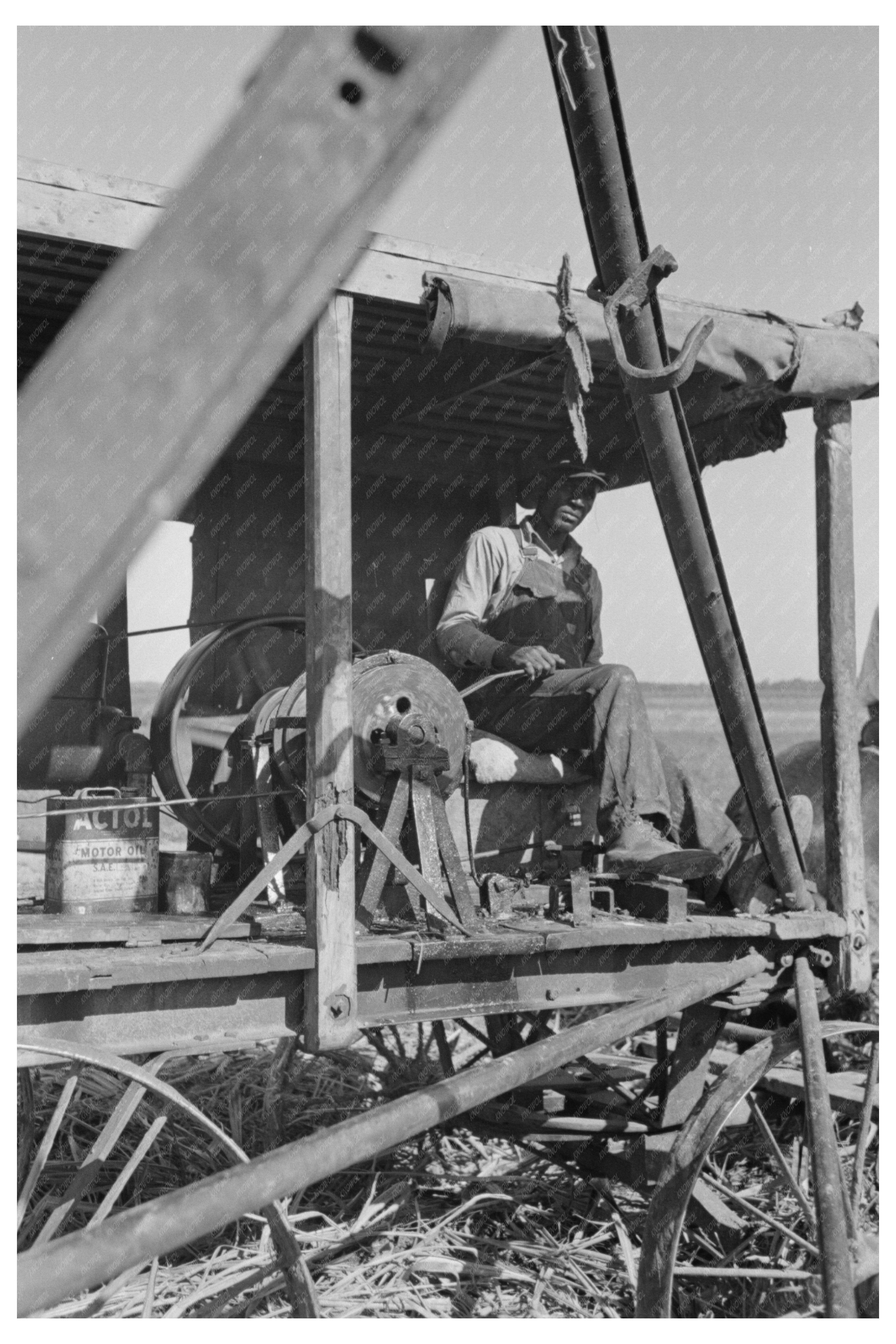 Louisiana Sugarcane Loading Vintage Image October 1938