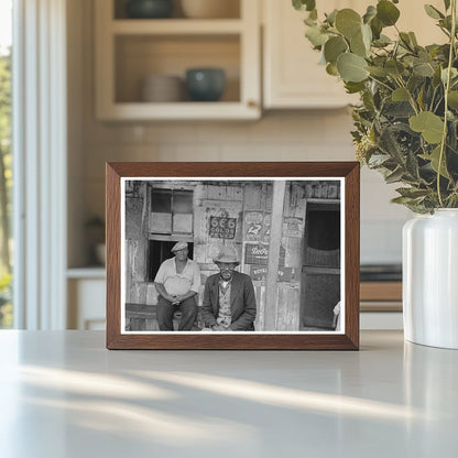 Vintage 1938 Porch Conversation in Jeanerette Louisiana