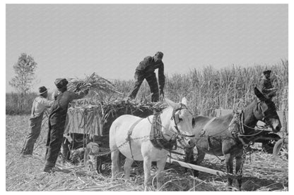 Workers Loading Sugarcane in Louisiana 1938