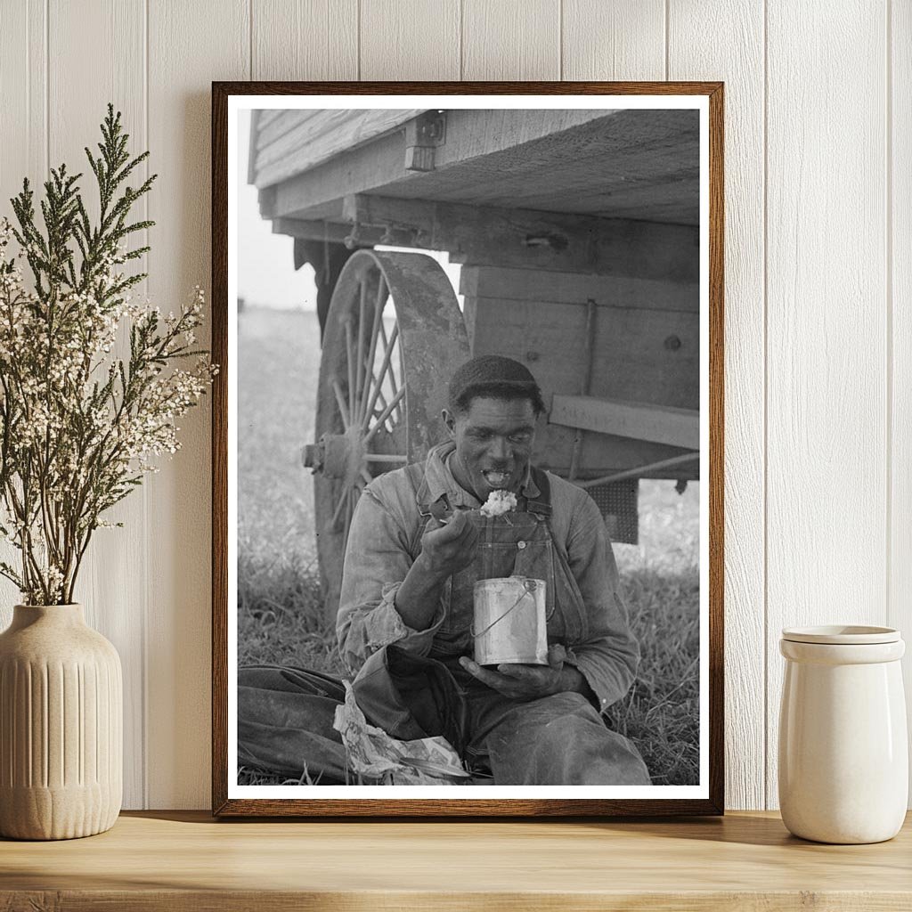 Man Eating Lunch in Sugar Cane Fields October 1938