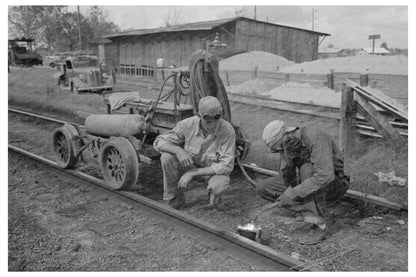 Vintage 1938 Rail Welding in Port Barre Louisiana