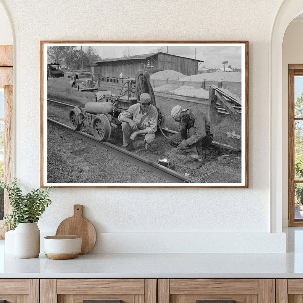 Vintage 1938 Rail Welding in Port Barre Louisiana