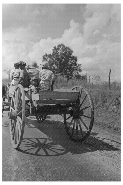 Family Traveling in Wagon Opelousas Louisiana 1938