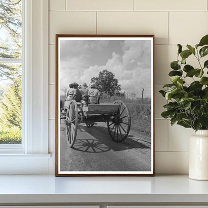 Family Traveling in Wagon Opelousas Louisiana 1938