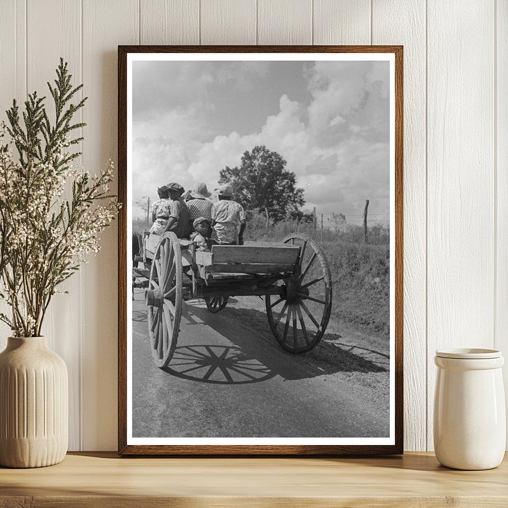 Family Traveling in Wagon Opelousas Louisiana 1938