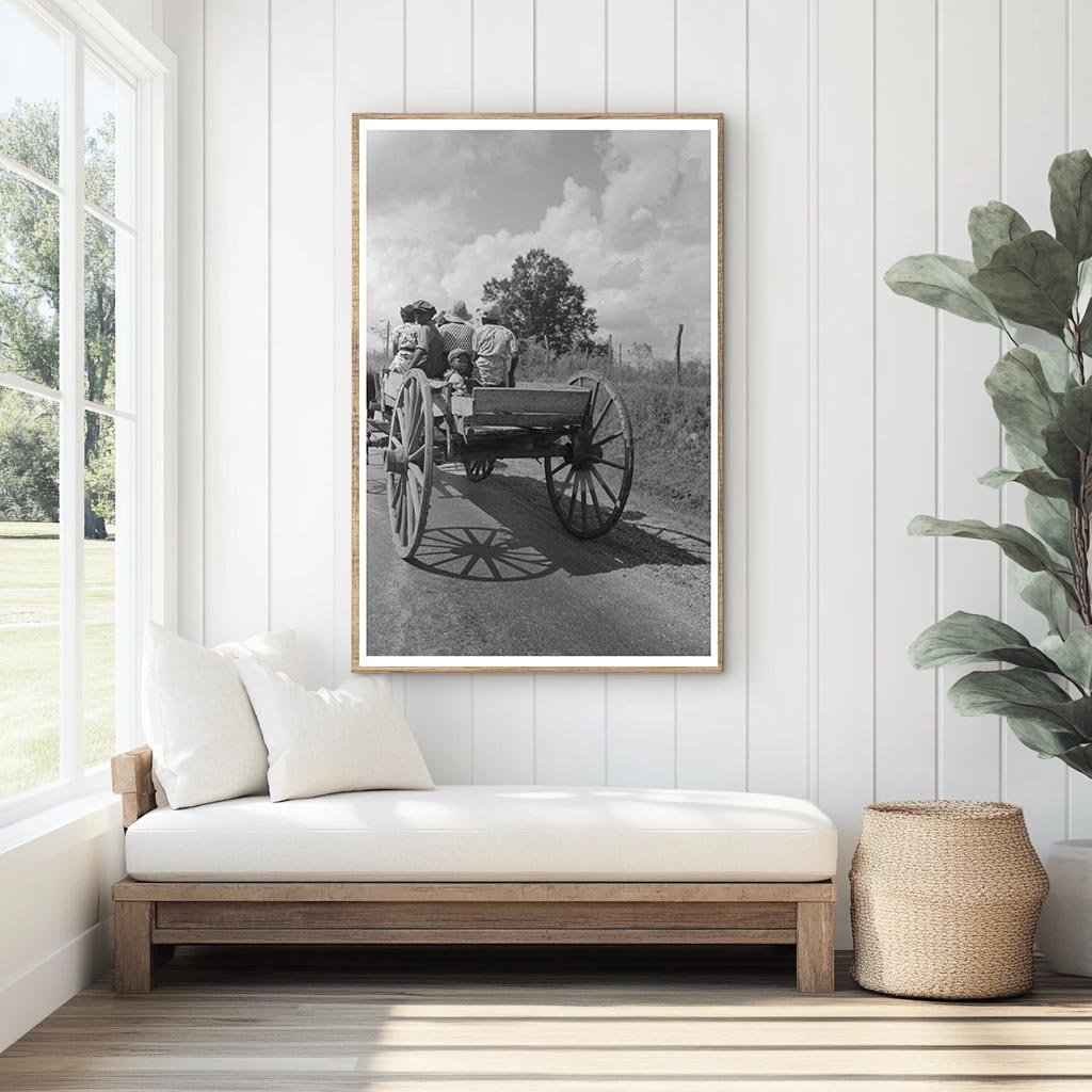 Family Traveling in Wagon Opelousas Louisiana 1938