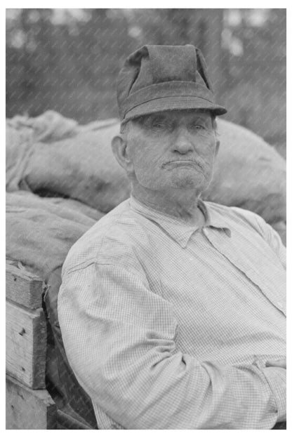 Farmer in Amite City Louisiana October 1938 Vintage Photo