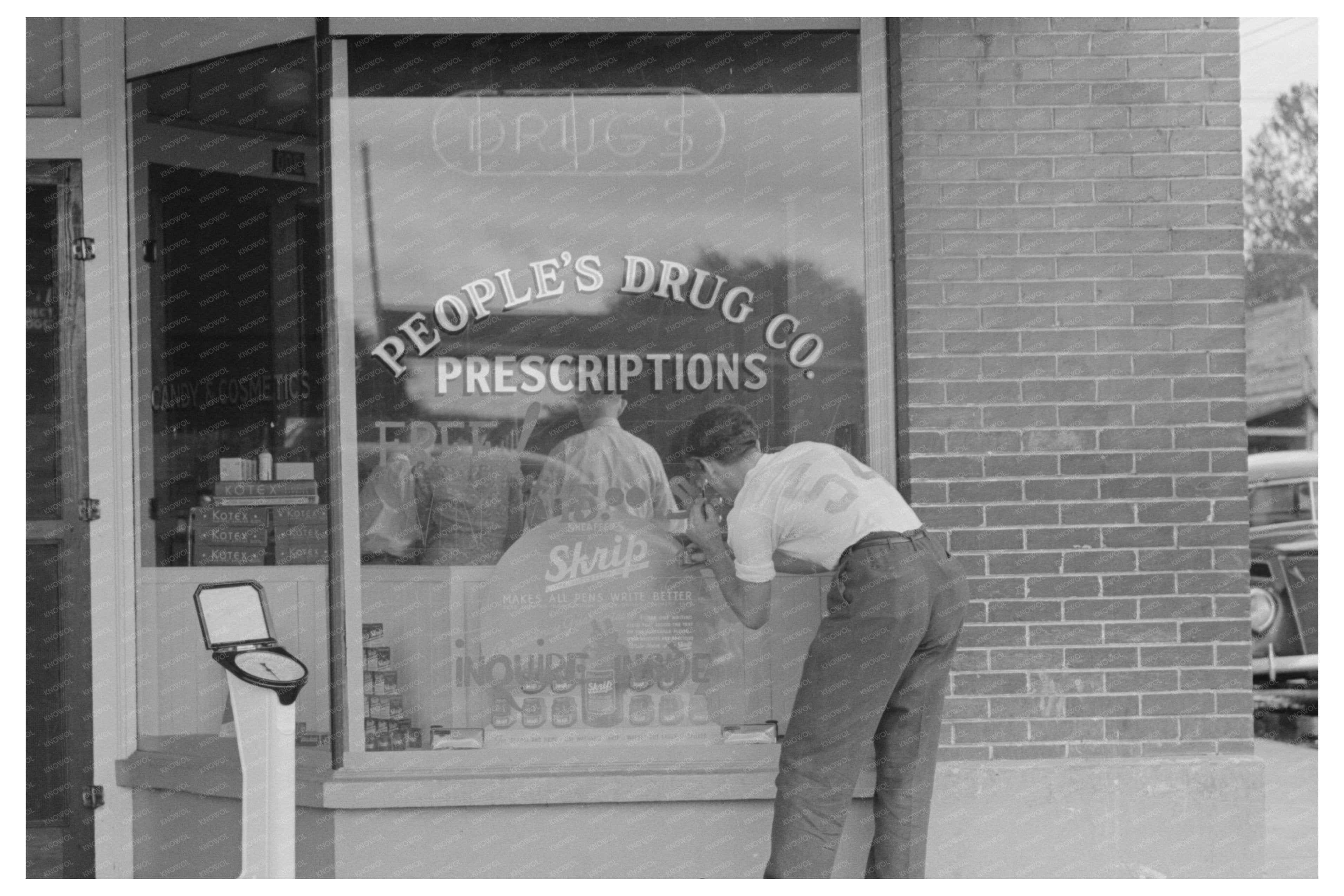 Vintage Drugstore Window Sign Picayune Mississippi 1938