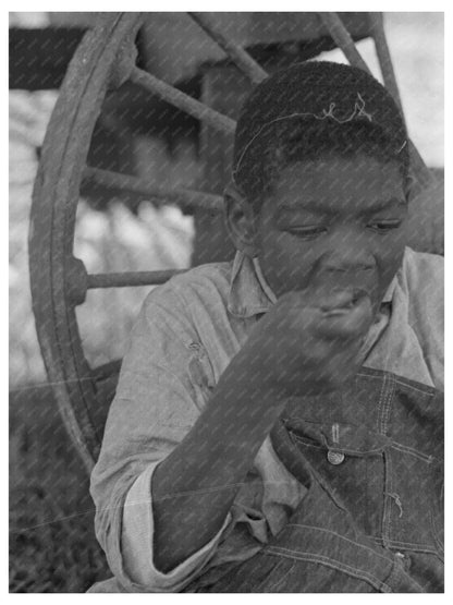 Young Boy Lunching in Sugarcane Field Louisiana 1938