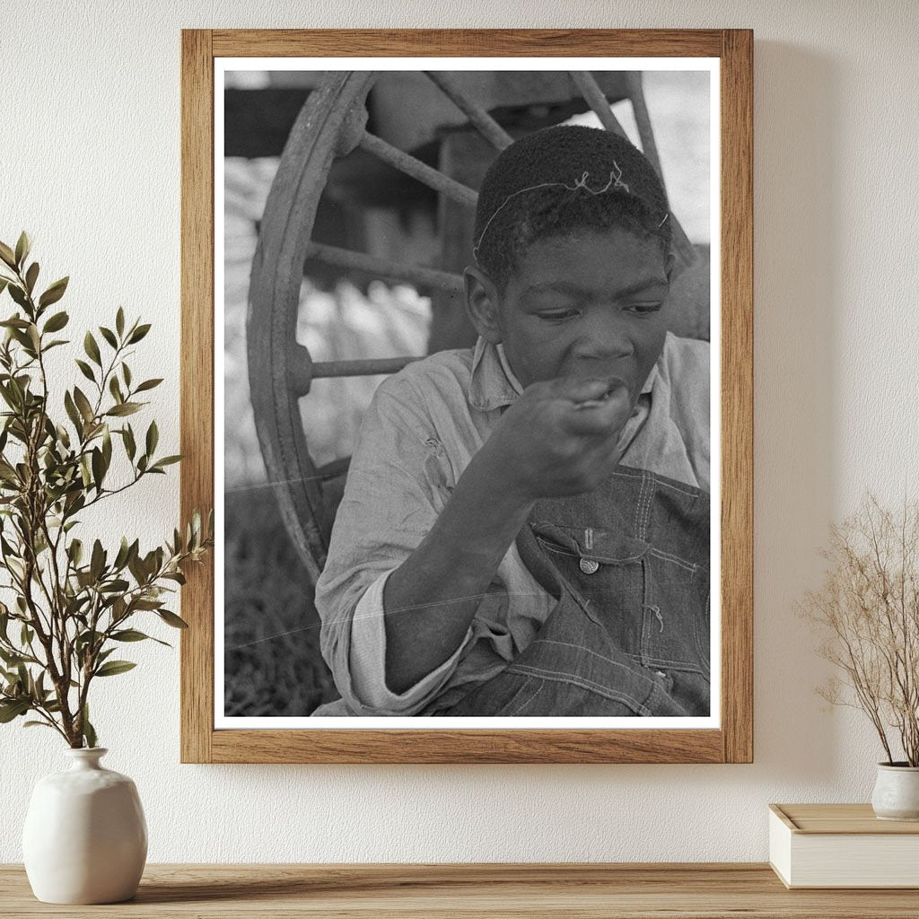 Young Boy Lunching in Sugarcane Field Louisiana 1938