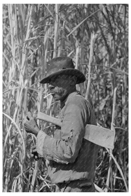 Sugarcane Cutter and Waterboy Louisiana October 1938