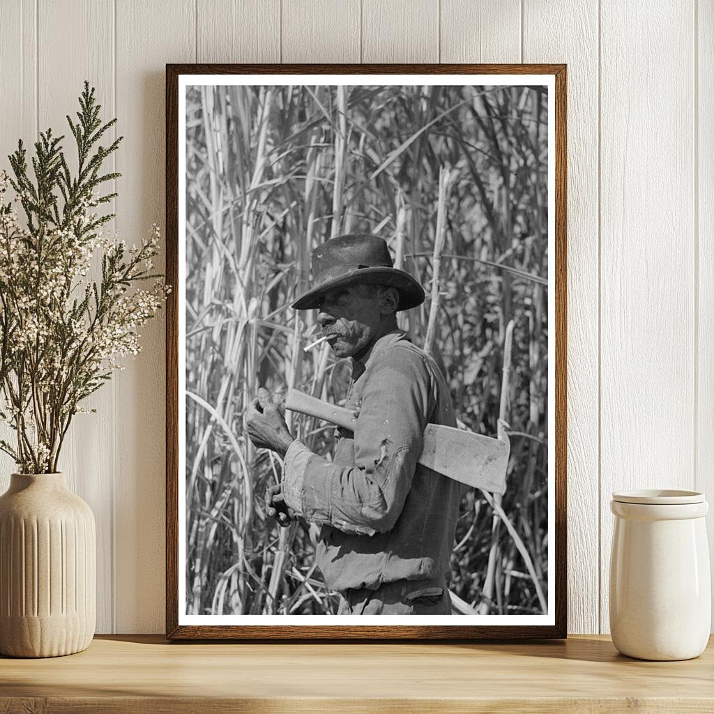 Sugarcane Cutter and Waterboy Louisiana October 1938