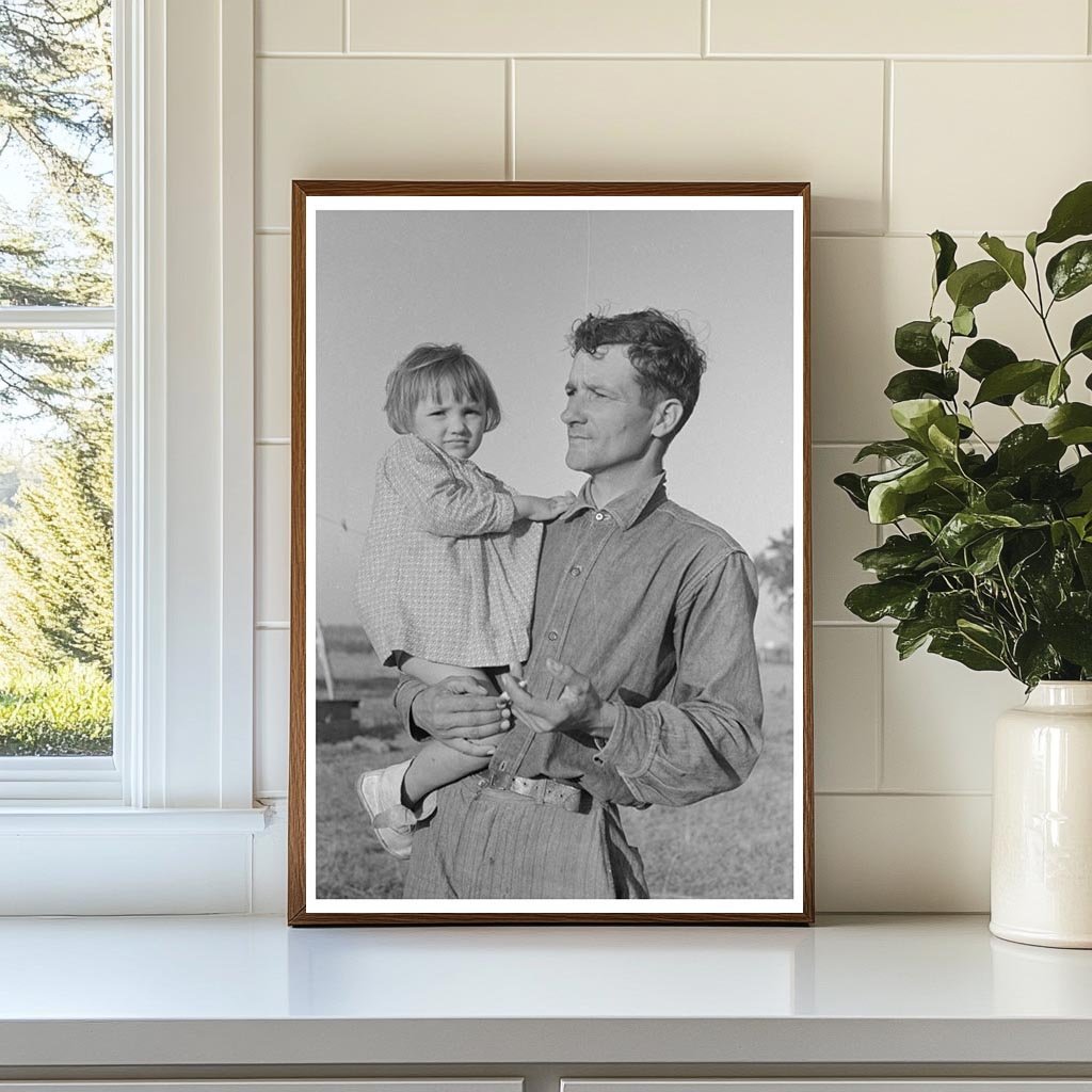 Cajun Sugarcane Farmer and Daughter New Iberia 1938